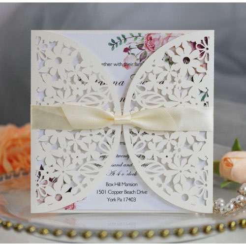 Greeting Card Wholesale Wedding Invites Reception Cards Laser Cut Paper